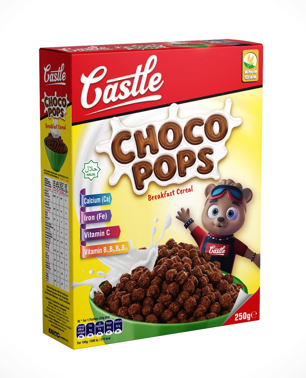 Castle Choco Pops 250 g Kutu