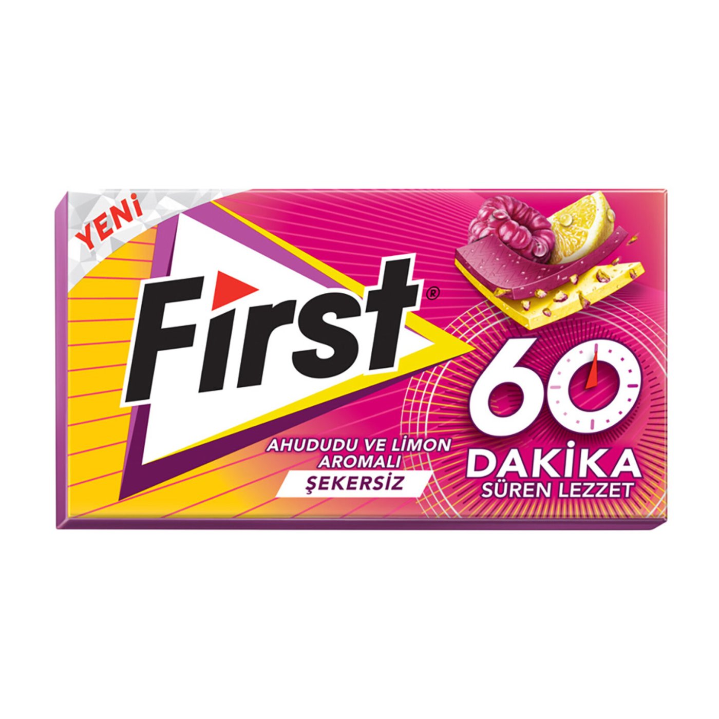 Fırst 60Dk Ahududu & Limon Aromalı Şekersiz Sakız 27 G