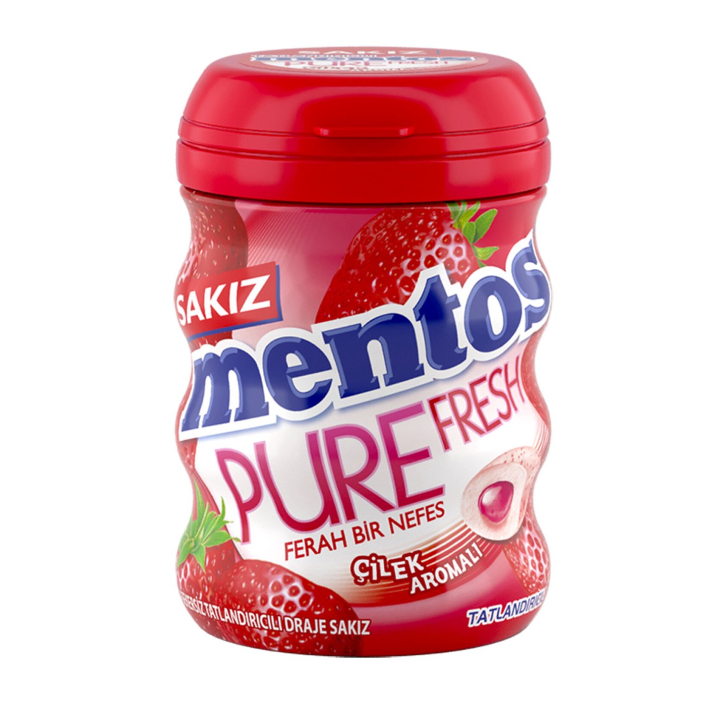 Mentos Pure Fresh Çilek Aromalı Draje Sakız 60 G