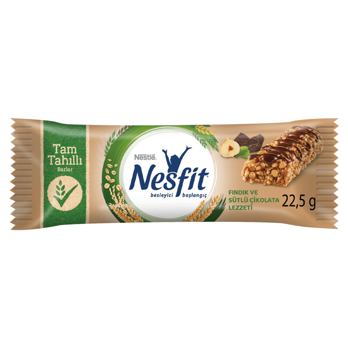 Nesfit Sütlü Çikolatalı Fındık Aromalı Tam Tahıllı Bar 22.5G