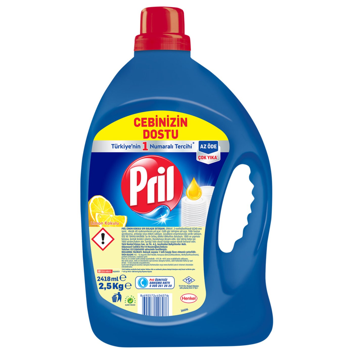 Pril Sıvı Bulaşık Deterjanı 2,5kg Limon