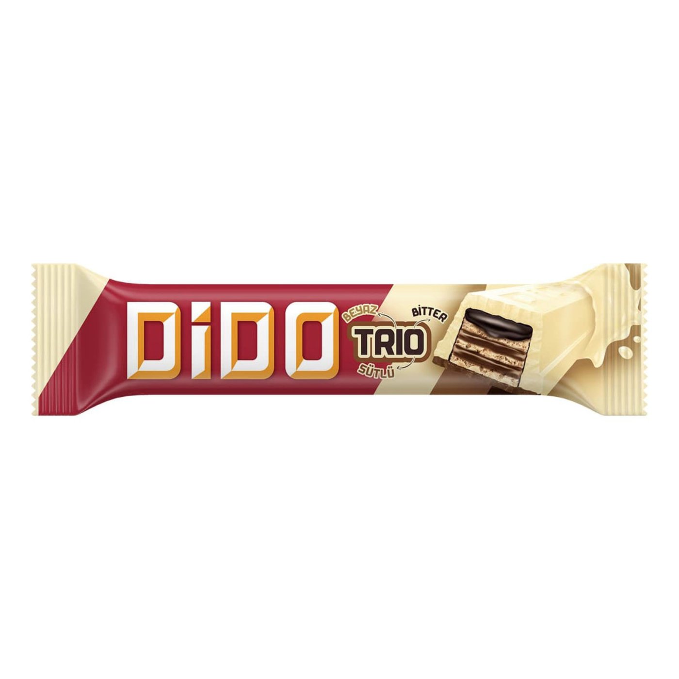 Ülker Dido Trio Beyaz-Sütlü-Bitter Çikolatalı Gofret 36.5 G