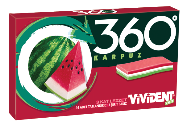 Vivident 360 Karpuz Aromalı Sakız 33 G